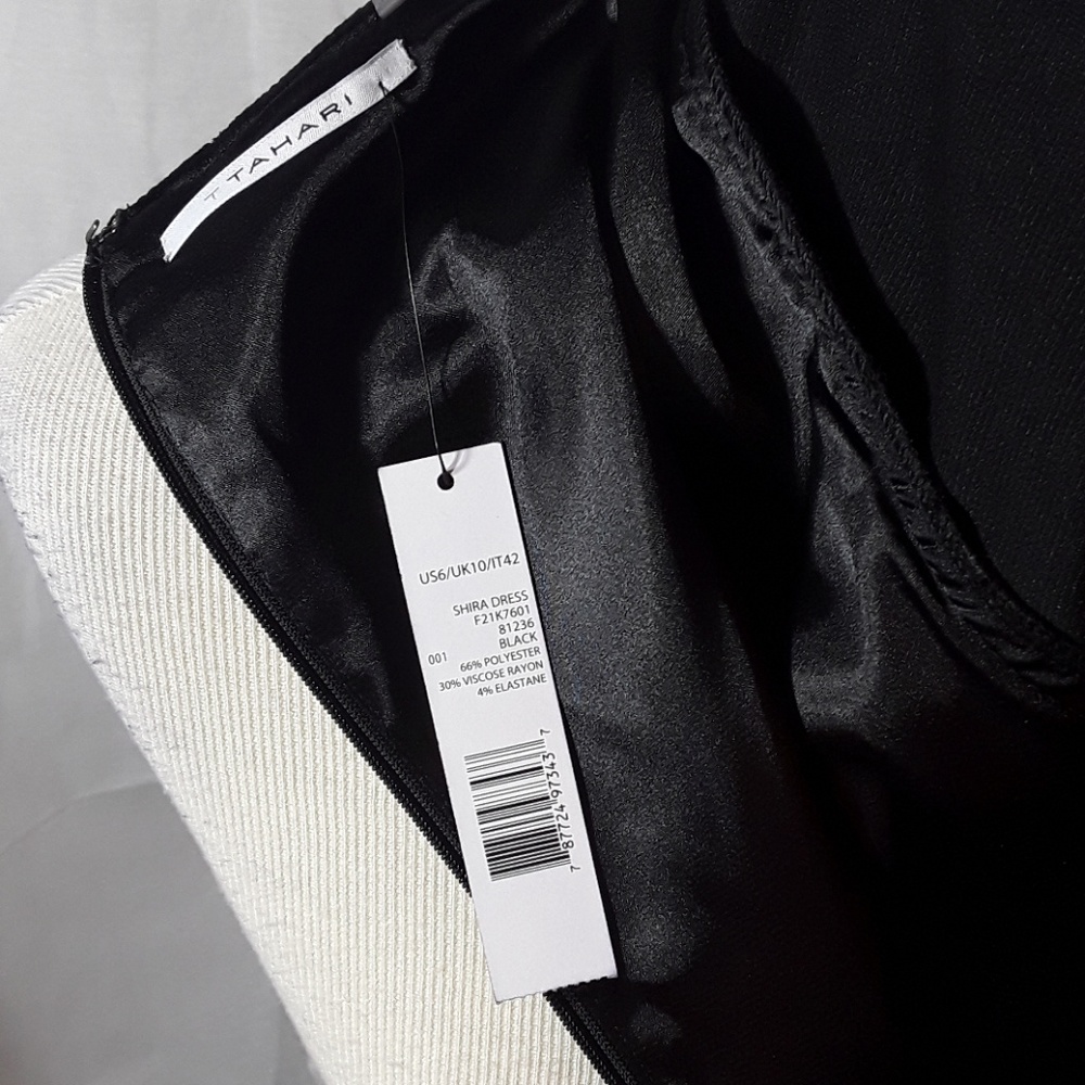 T Tahari black elegant dress with belt - Picture 7 of 7